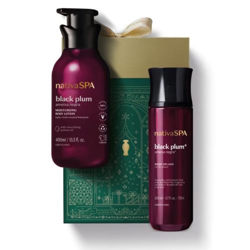 Nativa SPA Black Plum Kerstcadeau Set 6